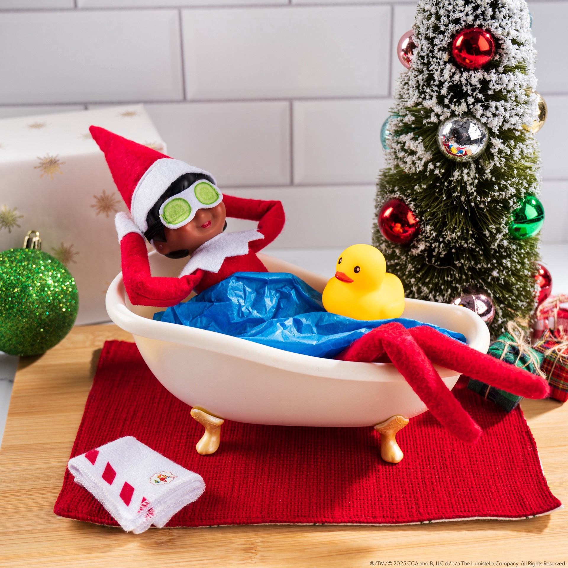 slide 2 of 2, Elf on the Shelf The Elf On The Shelf Polar Props S'elf Care Set, 4.75 in x 9 in