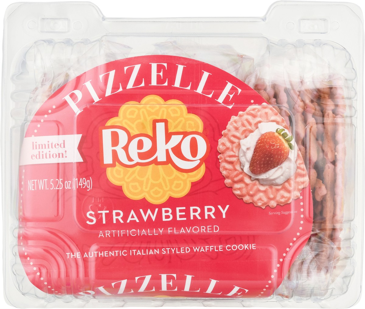 slide 11 of 14, Reko Strawberry Pizzelle Waffle Cookies- 5.25 oz, 5.25 oz