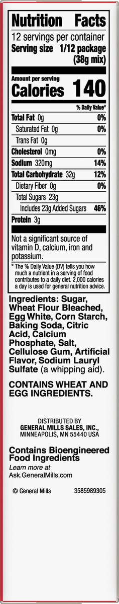 slide 11 of 12, Betty Crocker Angel Food Cake Mix, Just Add Water, 16 oz, 1 lb