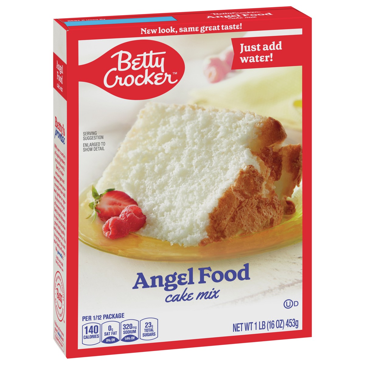 slide 12 of 12, Betty Crocker Angel Food Cake Mix, Just Add Water, 16 oz, 1 lb