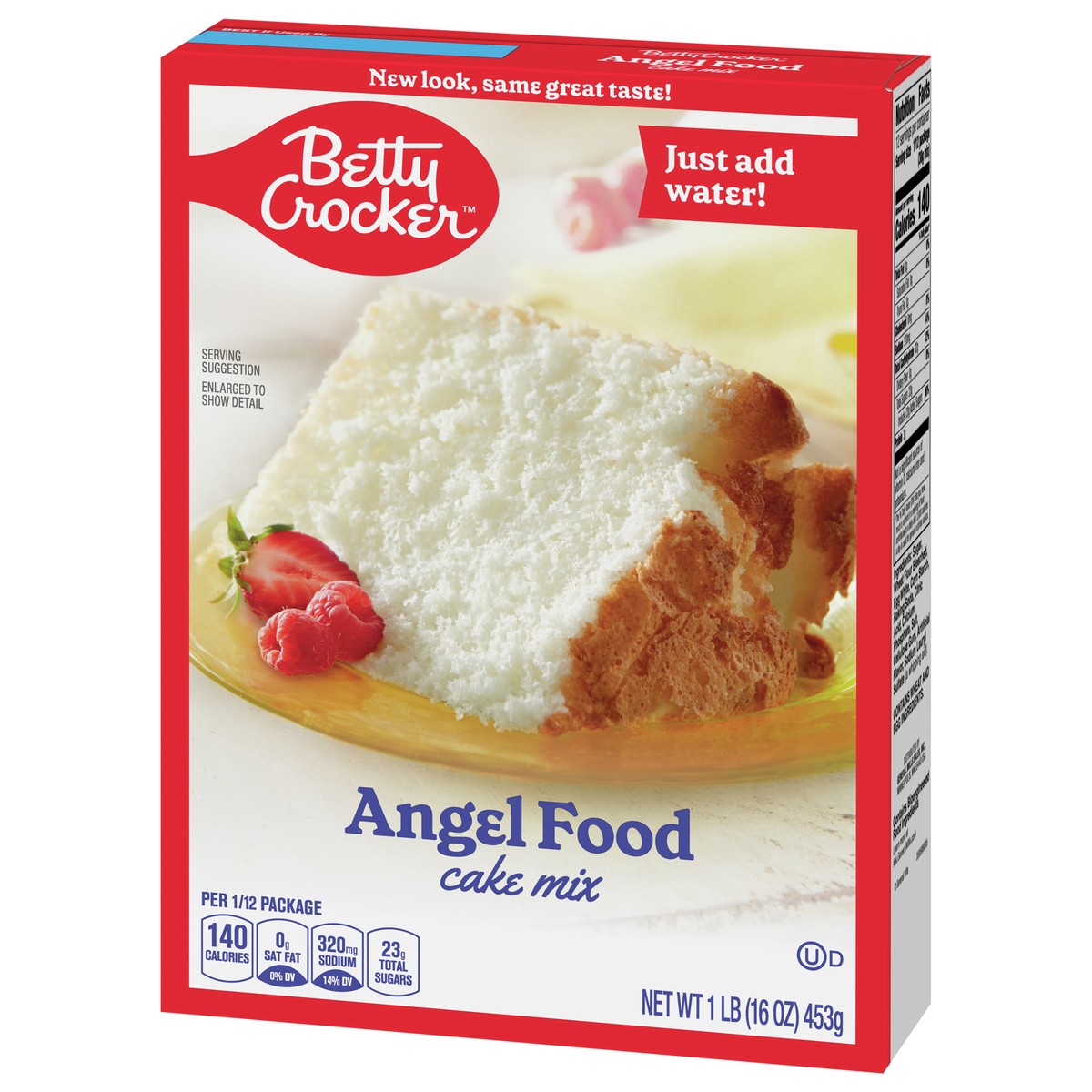 slide 2 of 12, Betty Crocker Angel Food Cake Mix, Just Add Water, 16 oz, 1 lb