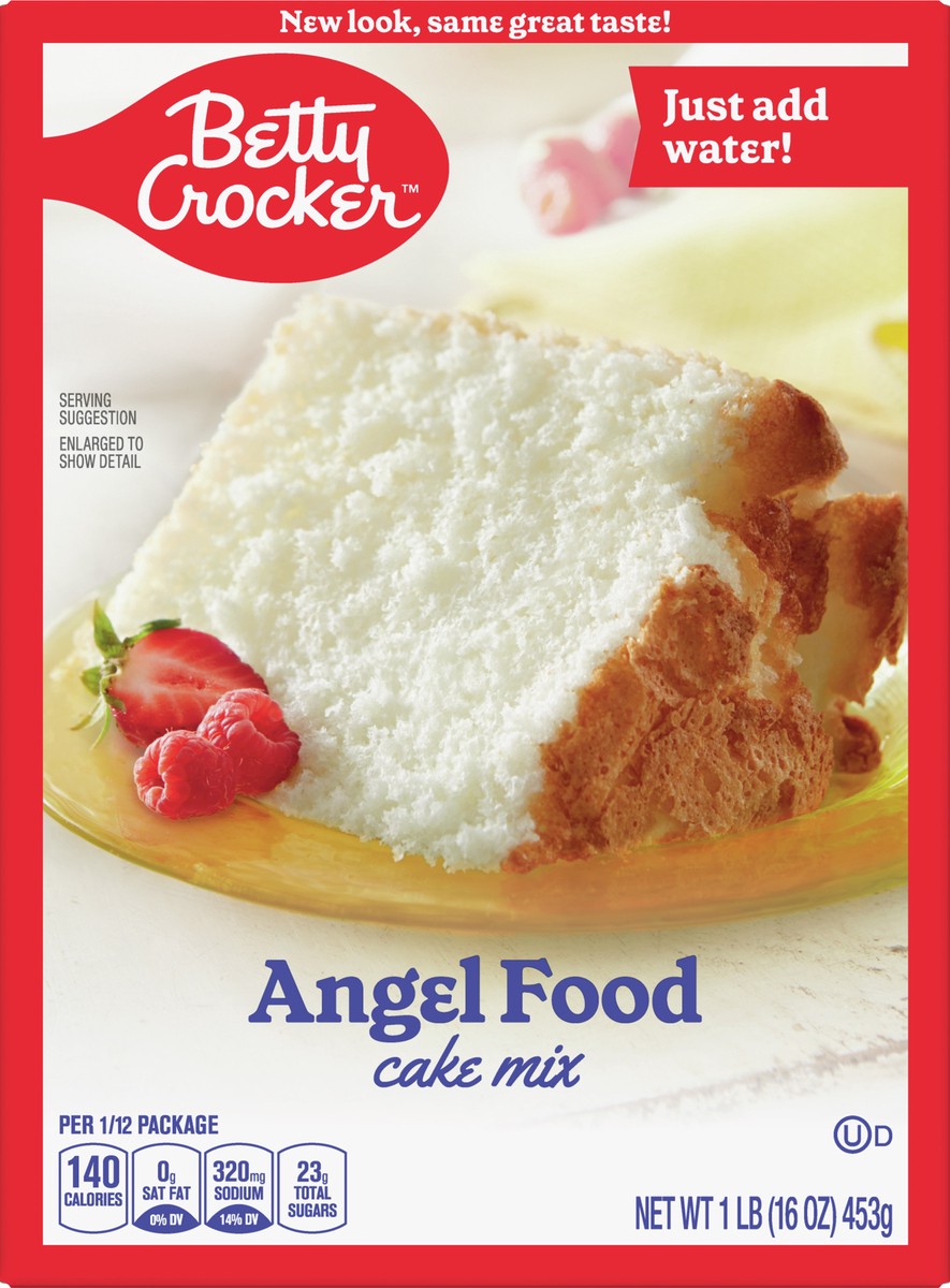 slide 3 of 12, Betty Crocker Angel Food Cake Mix, Just Add Water, 16 oz, 1 lb