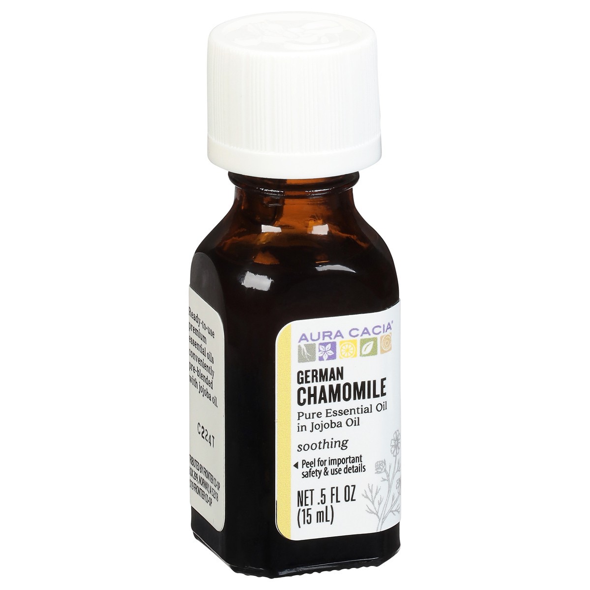 slide 4 of 9, Aura Cacia Soothing German Chamomile Pure Essential Oil in Jojoba Oil 0.5 fl oz, 0.5 fl oz