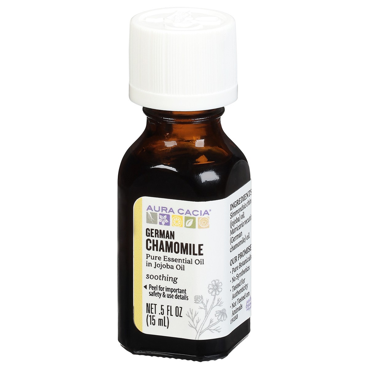 slide 5 of 9, Aura Cacia Soothing German Chamomile Pure Essential Oil in Jojoba Oil 0.5 fl oz, 0.5 fl oz