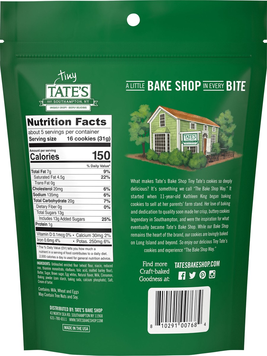 slide 9 of 13, Tate's Bake Shop Tiny Snickerdoodle Cookies, 5.5 oz, 5.5 oz
