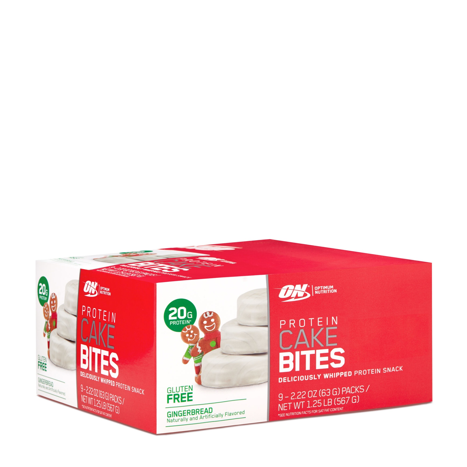 slide 1 of 1, Optimum Nutrition Protein Cake Bites - Gingerbread, 12 ct