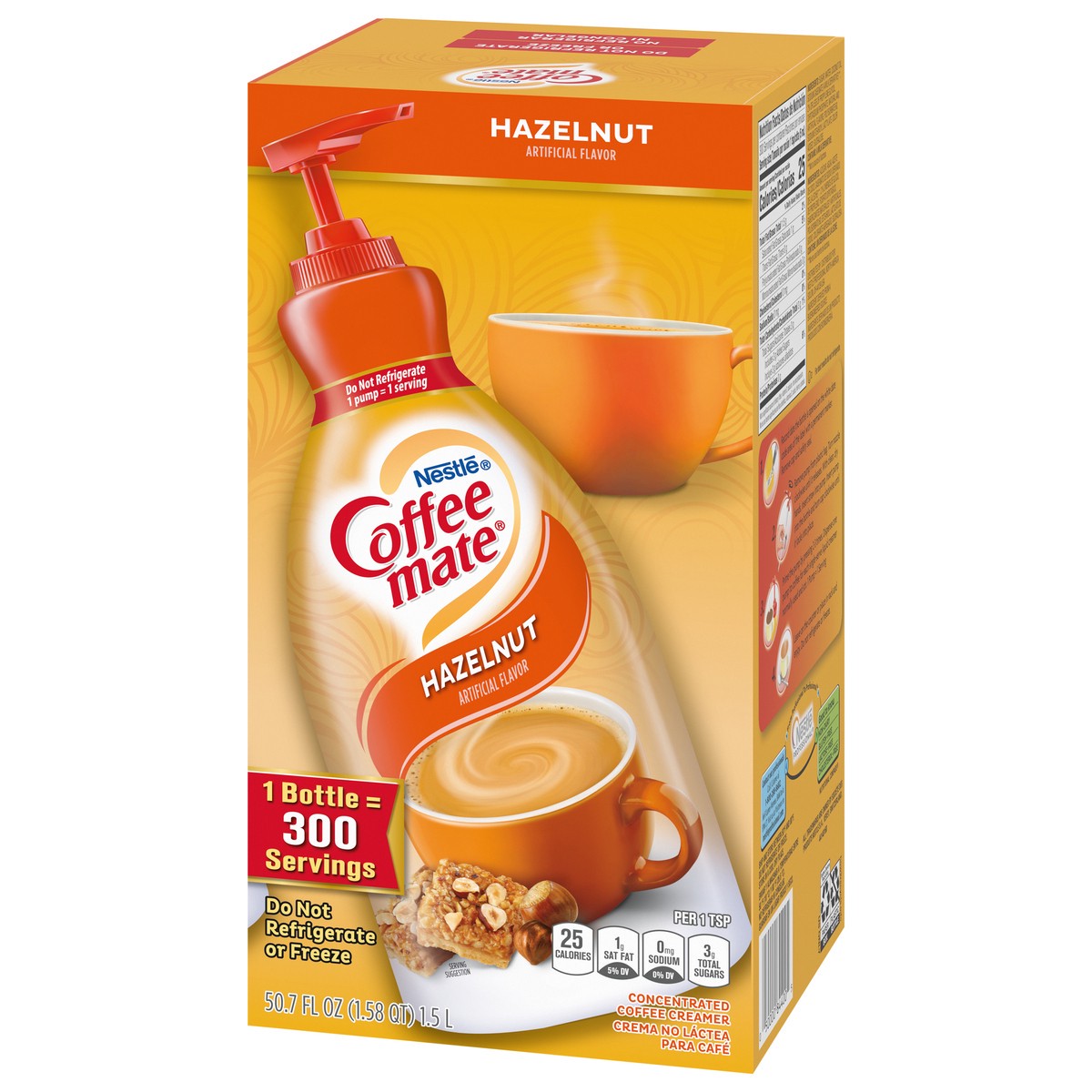 slide 3 of 9, Coffee-Mate Concentrated Hazelnut Coffee Creamer 1 50.7 fl oz, 50.7 fl oz