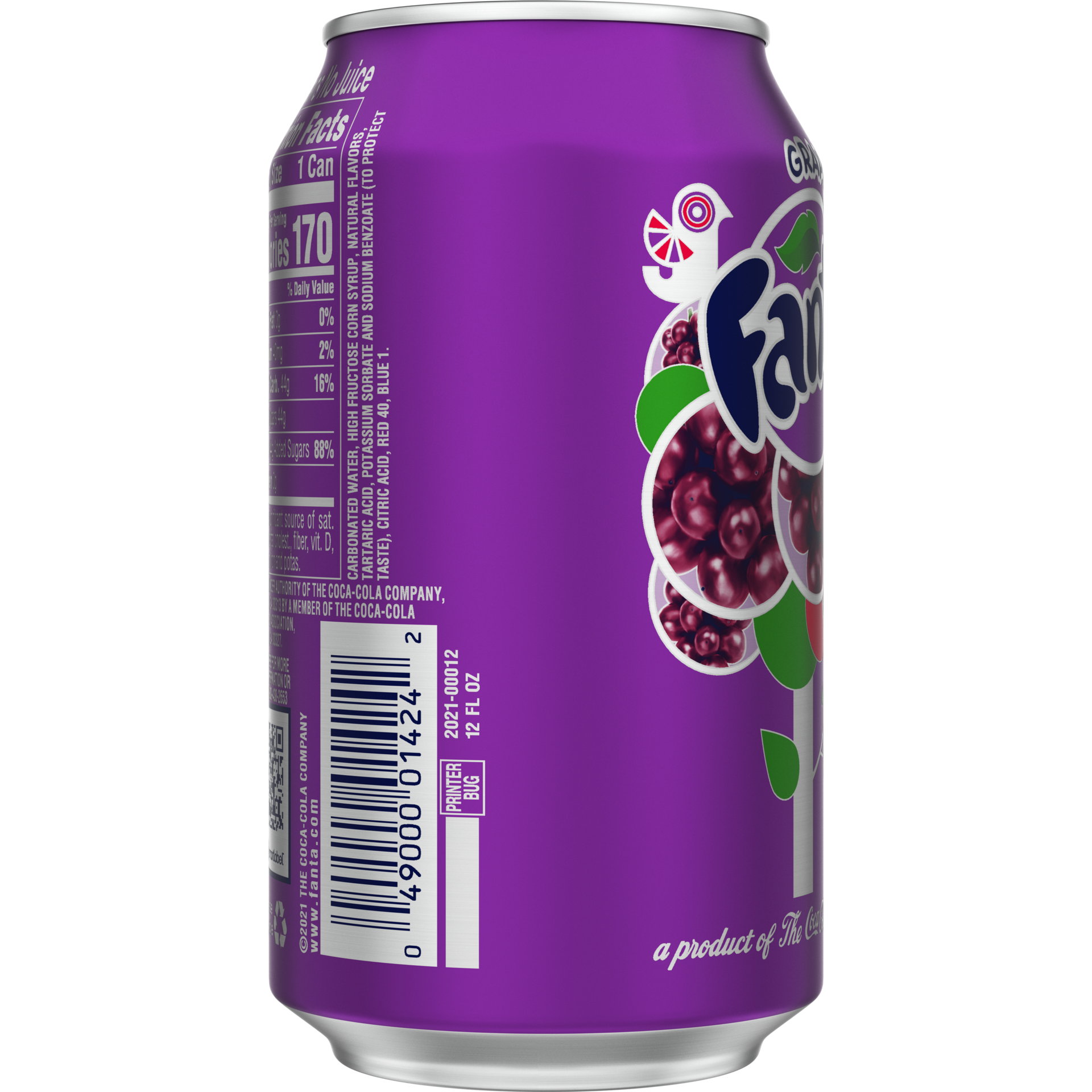 slide 2 of 5, Fanta Grape Fruit Soda Soda Soft Drink, 12 fl oz, 12 fl oz