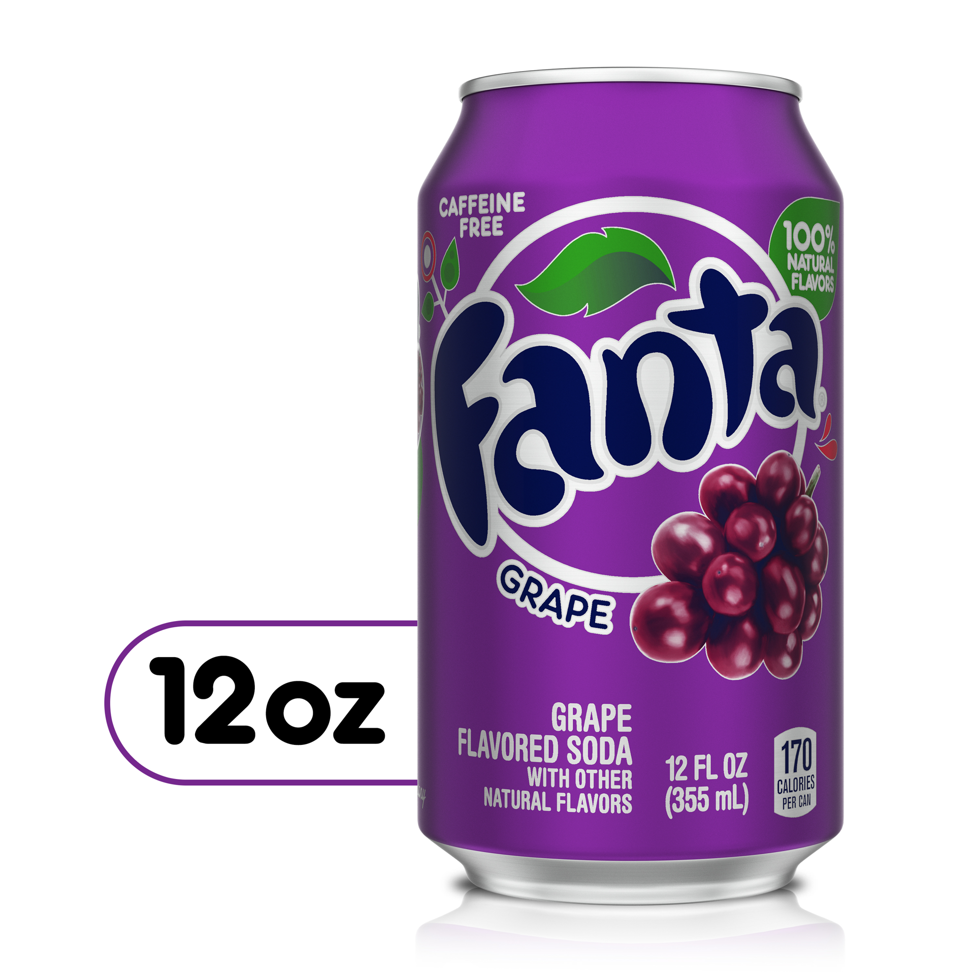 slide 1 of 5, Fanta Grape Fruit Soda Soda Soft Drink, 12 fl oz, 12 fl oz