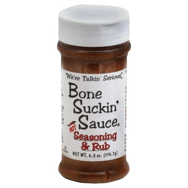 slide 1 of 1, Bone Suckin' Hot Seasoning Rub Sauce, 6.2 oz