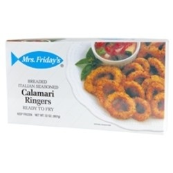 slide 1 of 1, Mrs. Friday's Breaded Italian Calamari Rings, 32 oz