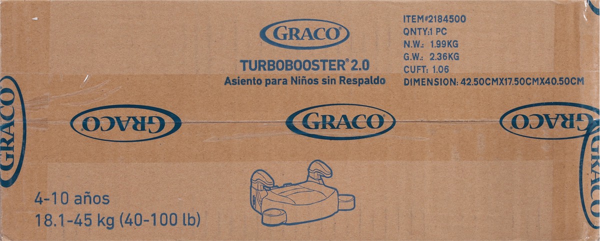 slide 4 of 12, Graco Turbobooster 2.0 Backless Booster Seat 1 ea, 1 ct