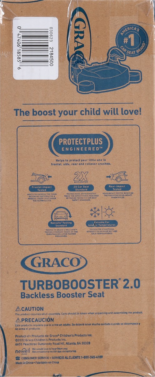 slide 2 of 12, Graco Turbobooster 2.0 Backless Booster Seat 1 ea, 1 ct