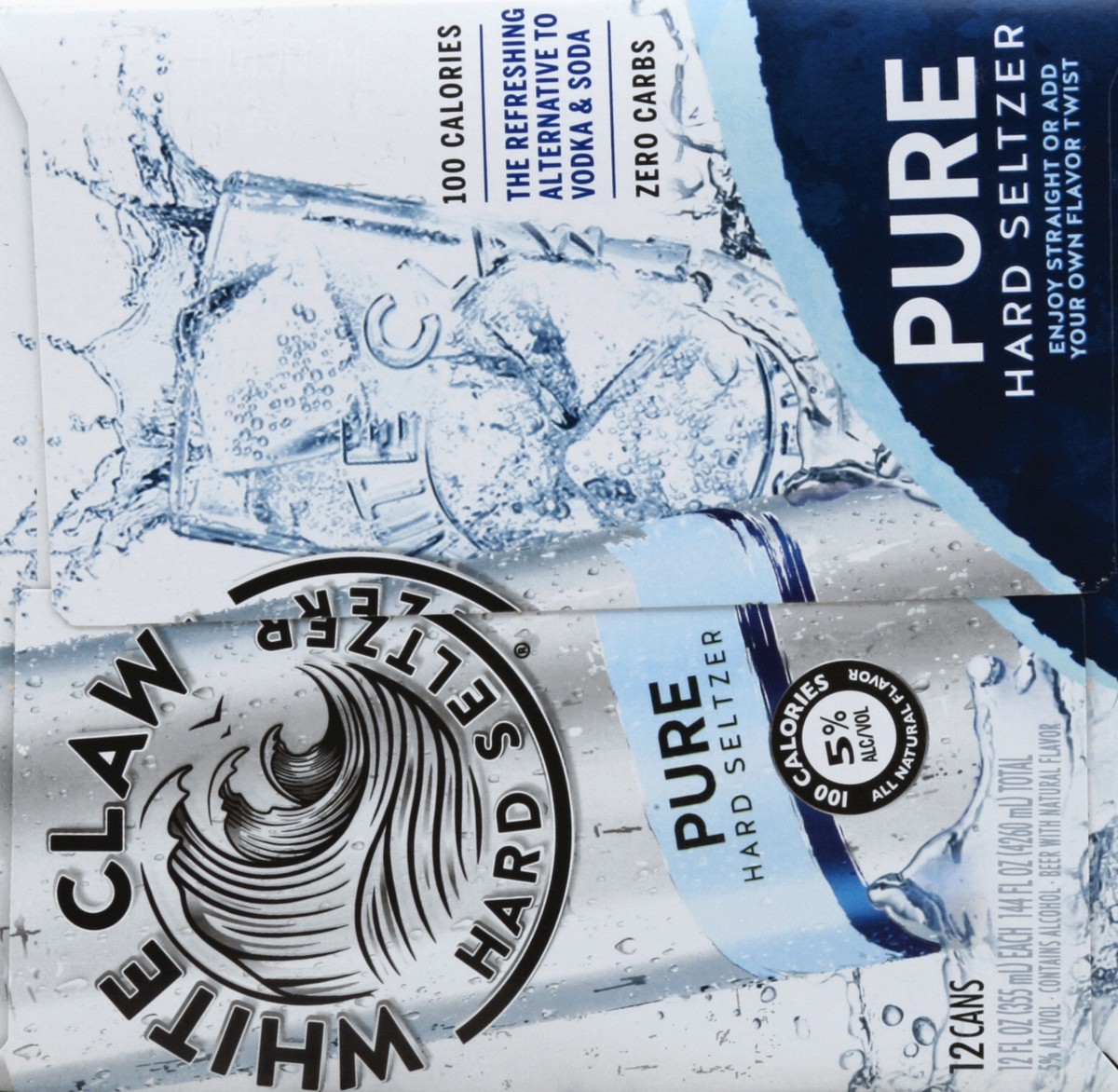 slide 5 of 6, White Claw Pure 12Pk Cn, 12 ct; 12 oz