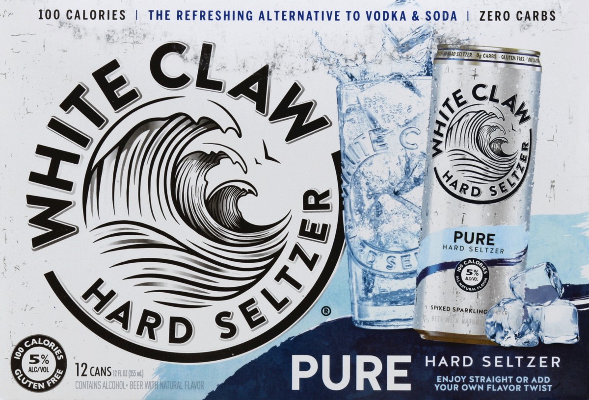 slide 6 of 6, White Claw Pure 12Pk Cn, 12 ct; 12 oz