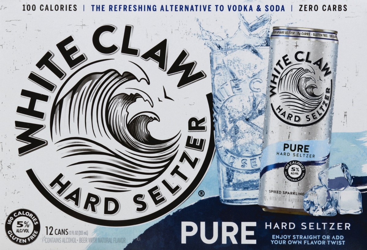 slide 4 of 6, White Claw Pure 12Pk Cn, 12 ct; 12 oz