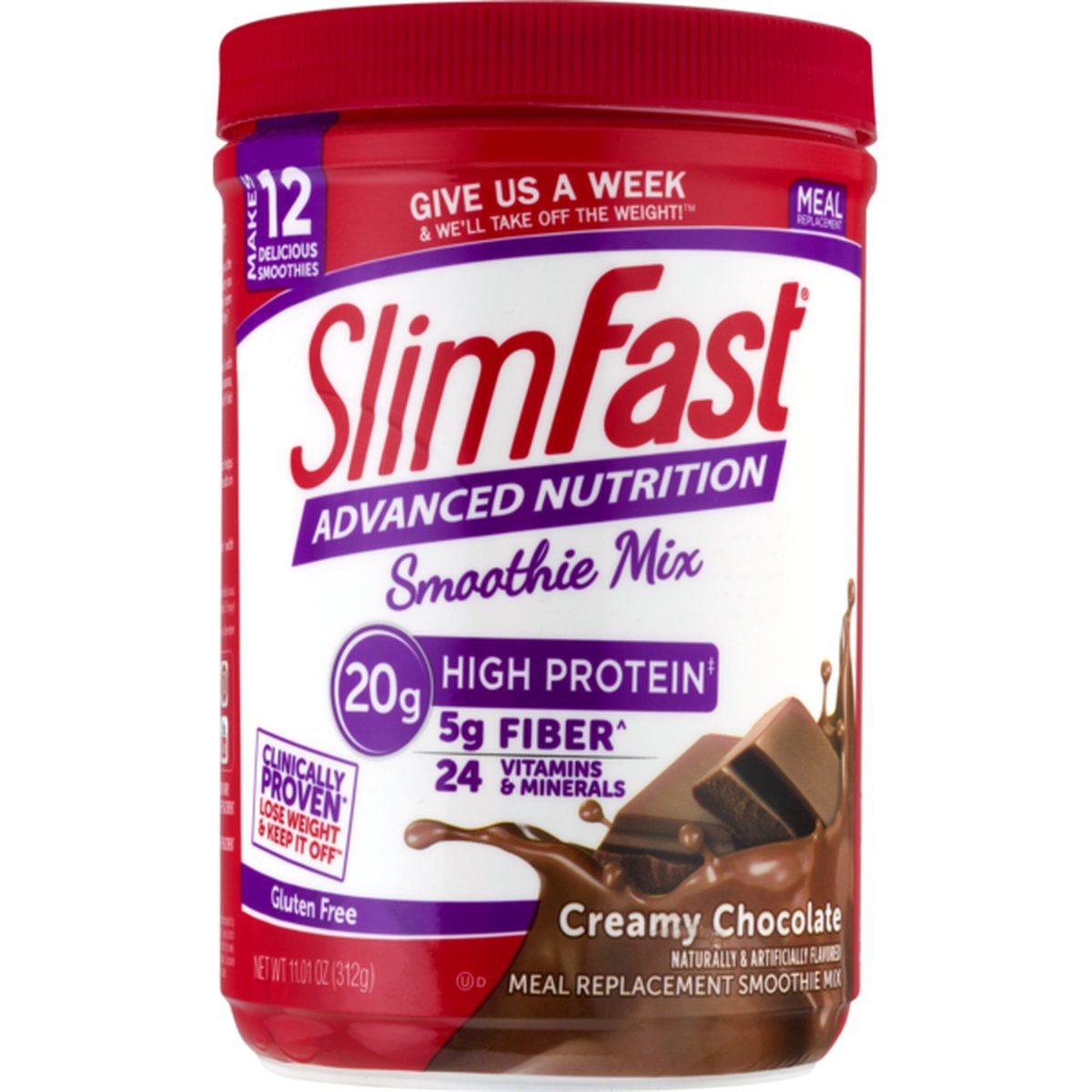 slide 1 of 6, SlimFast Advanced Smoothie High Protein Milk Chocolate, 12.83 oz