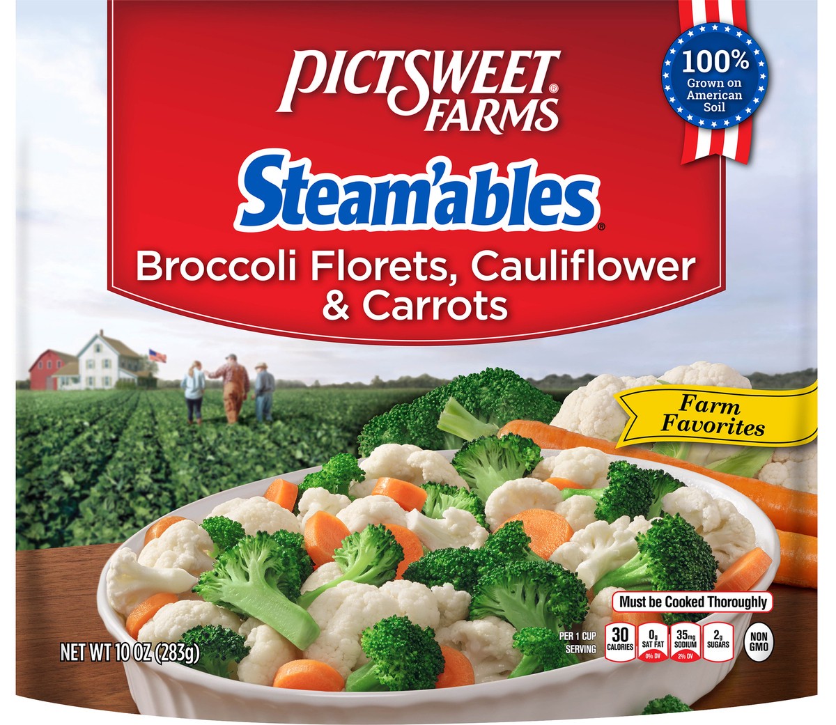 slide 4 of 7, Pictsweet Farms Steam'Ables Broccoli Florets, Cauliflower & Carrots, Farm Favorites - 10 Oz, 10 oz