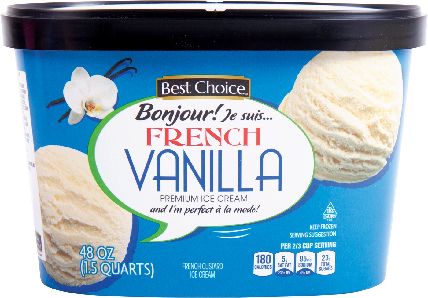 slide 1 of 1, Best Choice French Vanilla Ice Cream, 48 oz