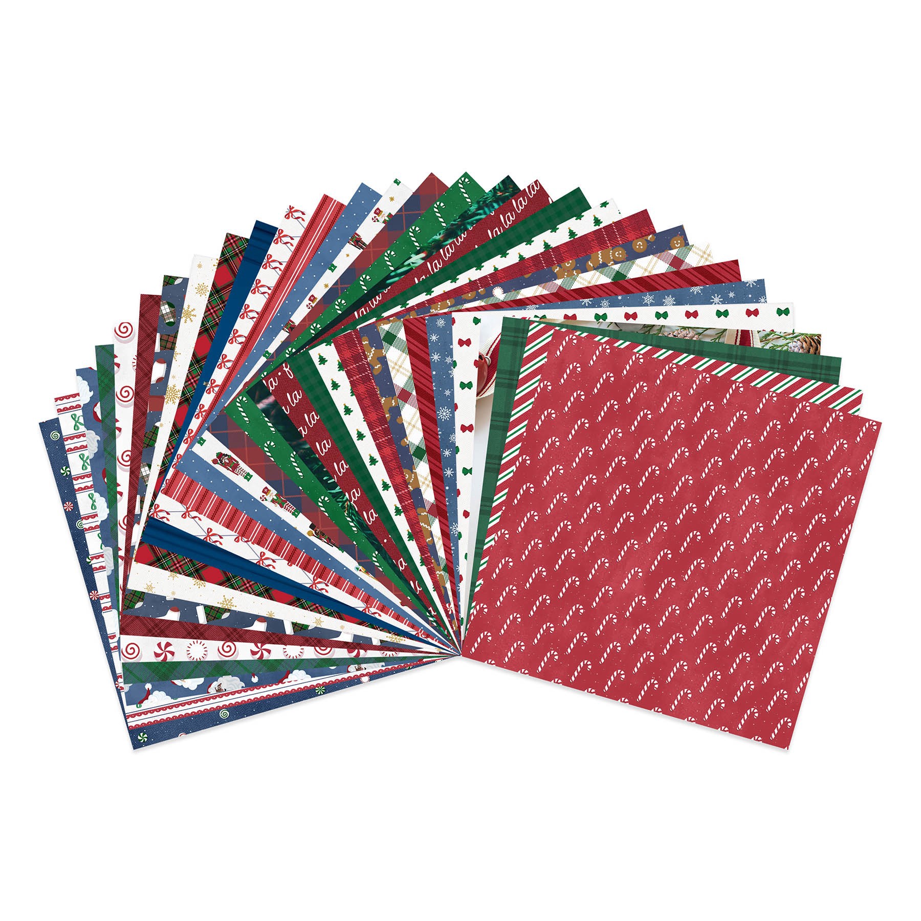 slide 2 of 3, 12" X 12" Peppermint Plaid Paper Pad, 90 Sheets By Recollections, 12 in x 12 in