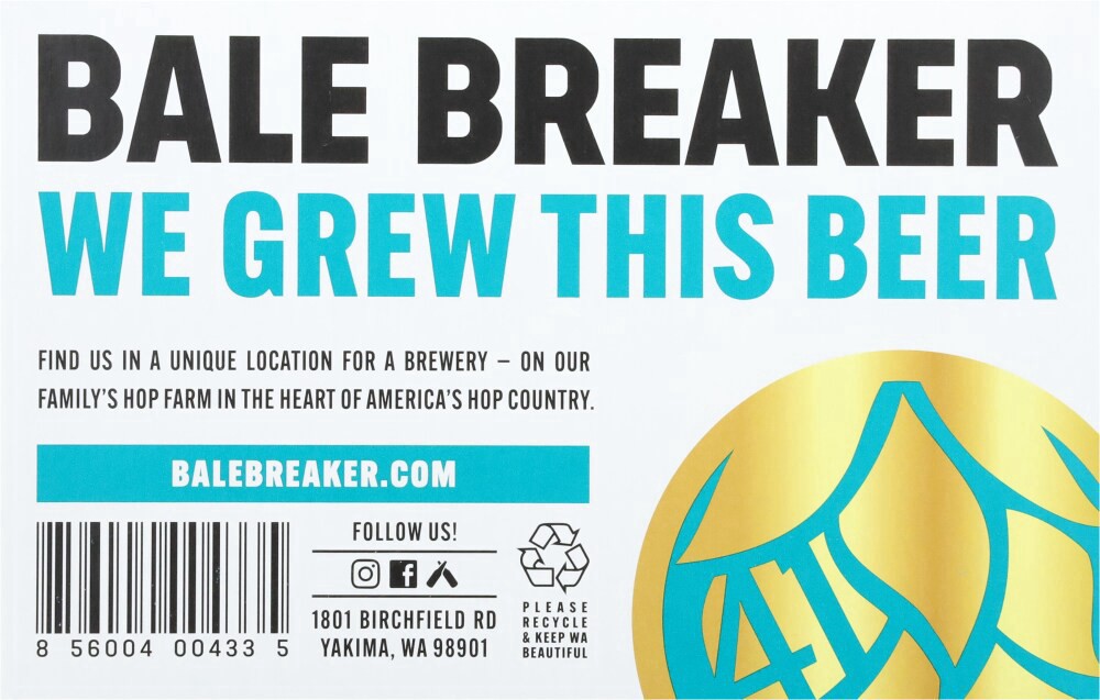 slide 3 of 5, Bale Breaker IPA Skyward Beer 6 - 12 oz Cans, 6 ct