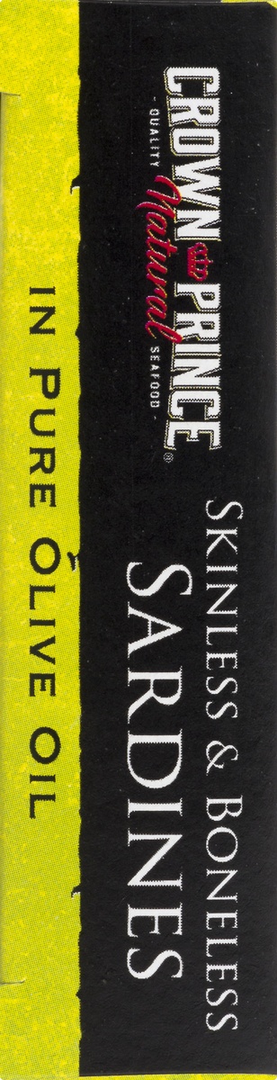 slide 7 of 10, Crown Prince Natural Wild Caught Skinless Boneless Sardines in Pure Olive Oil, 3.7 oz