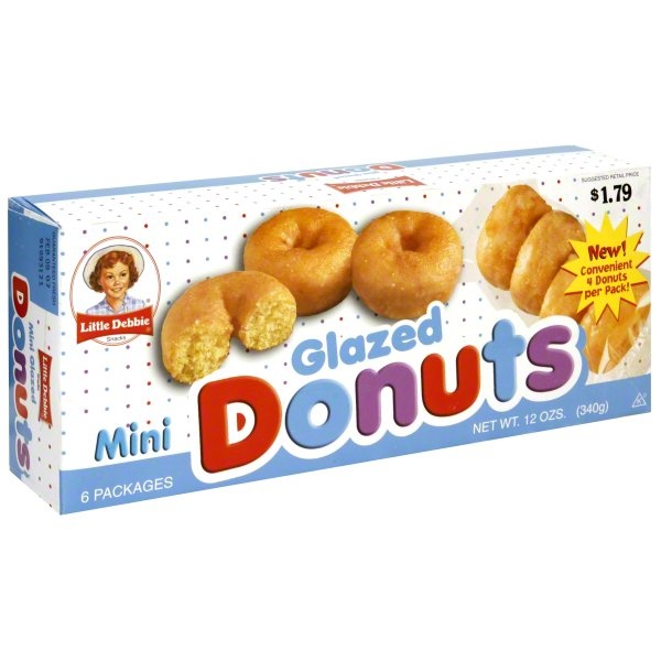 slide 1 of 1, Little Debbie Mini Glazed Donuts, 12 oz