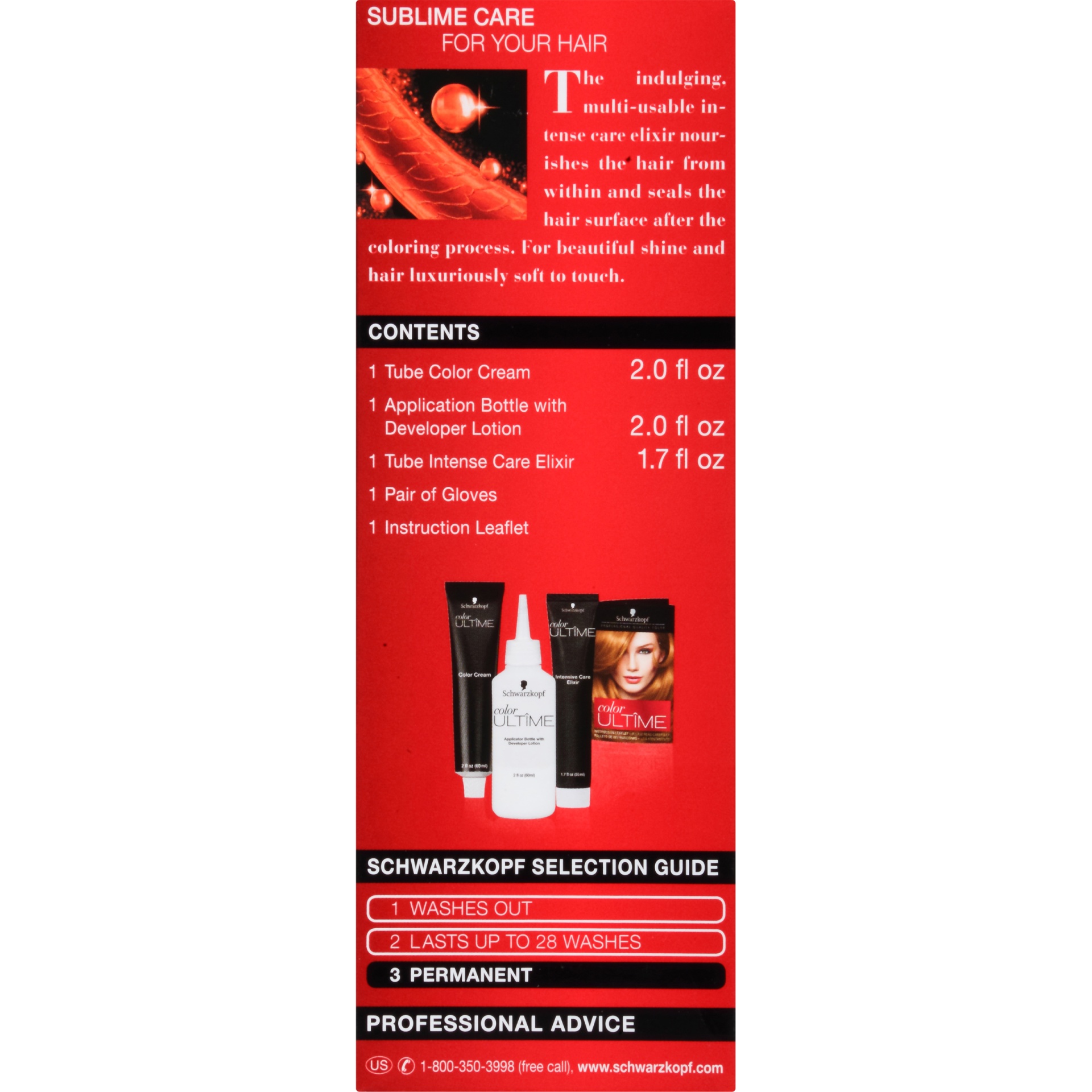 Schwarzkopf Color Ultime Flaming Reds Hair Color 5.22 Ruby Red 2.03 fl