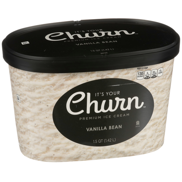 slide 1 of 6, It's Your Churn Premium Ice Cream Vanilla Bean, 1.5 qt