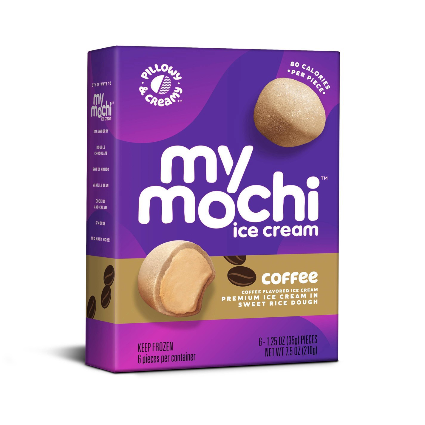 slide 4 of 6, My/Mochi Coffee Ice Cream 6 - 1.25 oz Pieces, 6 ct
