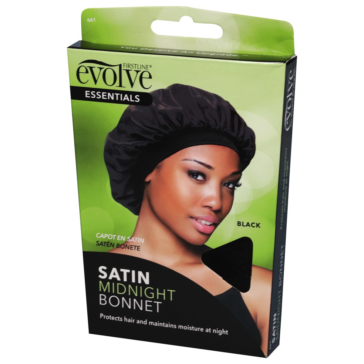 slide 5 of 9, Firstline Evolve Black Satin Midnight Essentials Bonnet 1 ea, 1 ct