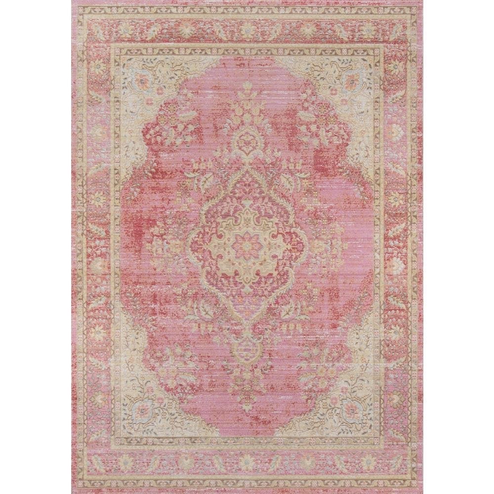 slide 1 of 4, Momeni Isabeisa-1Pnk2780 Isabella Machine Made 100 Percent Polyester Rug, Pink - 2 Ft. 7 In., 1 ct