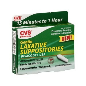 slide 1 of 1, CVS Pharmacy Gentle Laxative Suppositories 10mg, 4 ct