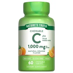 Nature's Truth Vitamin C 1000 mg Chewable with Rose Hips - 60 Tabs
