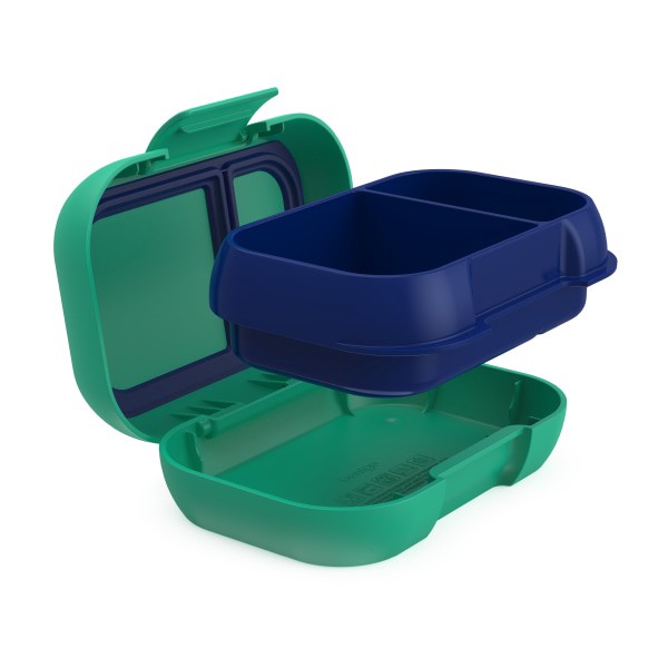 slide 3 of 5, Bentgo Kids' Snack Leak-proof Storage Container Green/Navy, 1 ct
