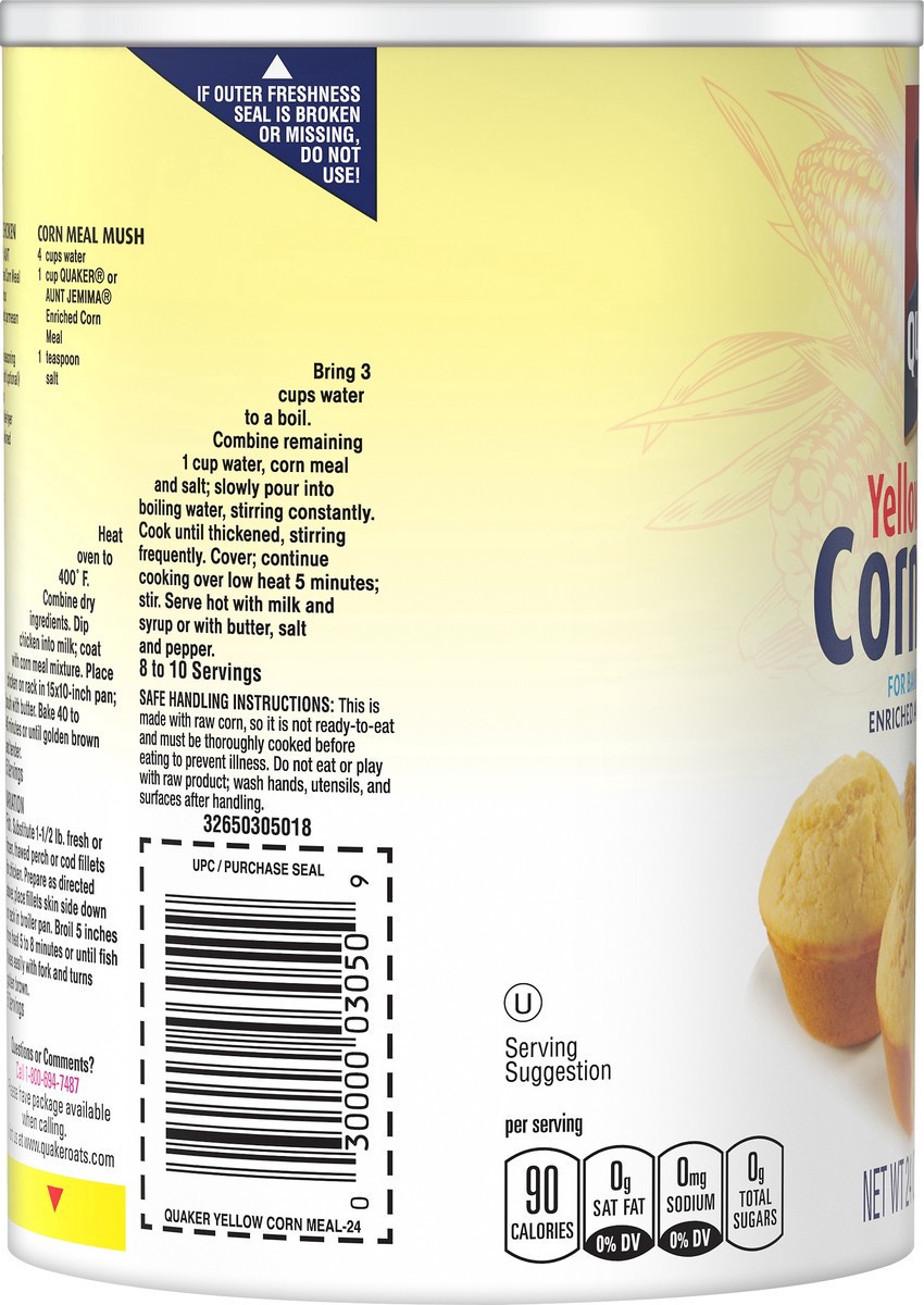 slide 2 of 4, Quaker Corn Meal, 24 oz