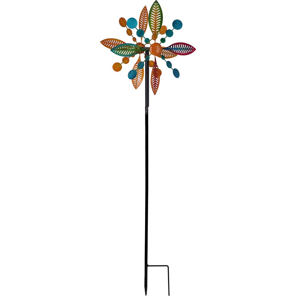 slide 2 of 2, Hd Designs Outdoor 14'' Filigree Leaf Wind Spinner, 14 in