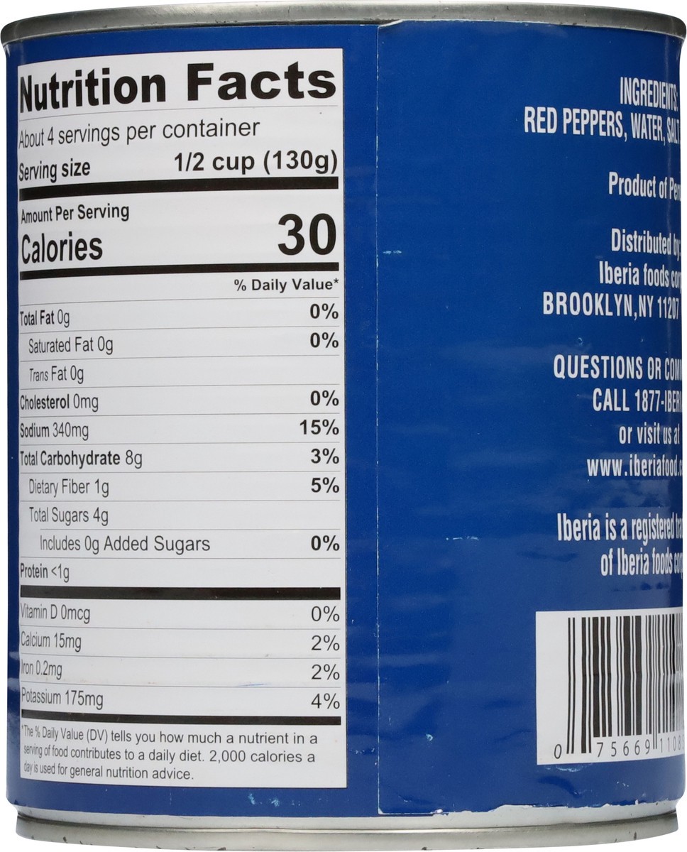 slide 12 of 13, Iberia Fancy Sweet Red Pimientos 28 oz, 28 oz