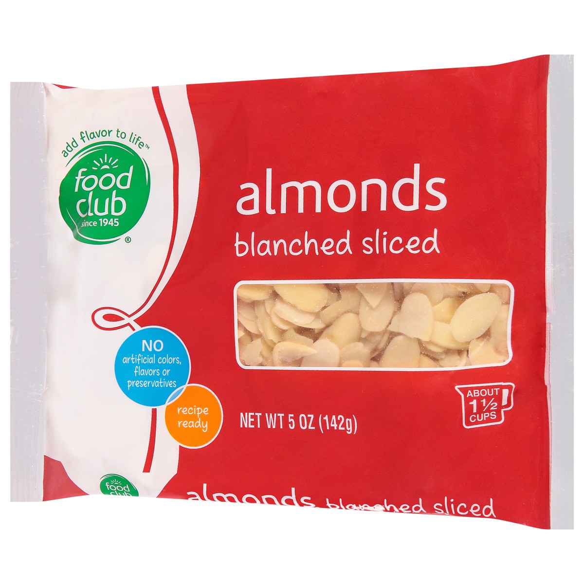 slide 3 of 9, Food Club Blanched Sliced Almonds 5 oz, 5 oz