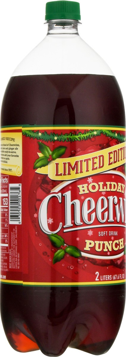 slide 9 of 11, Cheerwine Holiday Punch Soft Drink - 2 liter, 2 liter