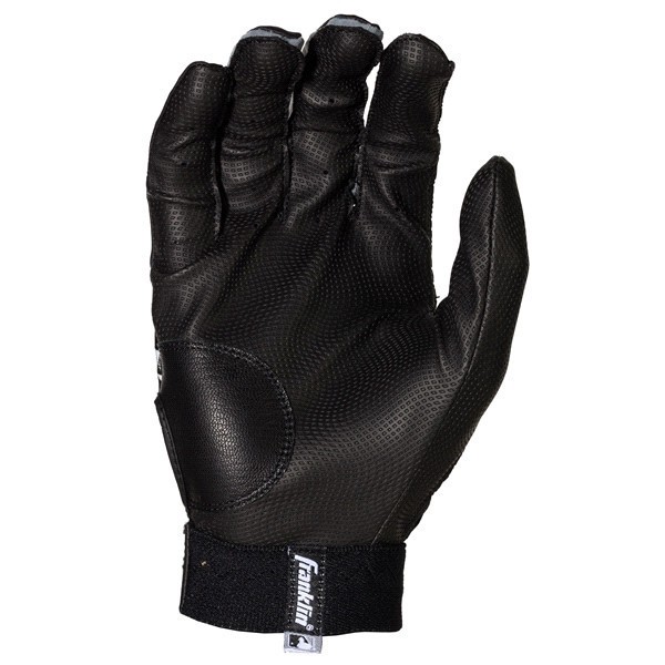 slide 3 of 5, Franklin MLB Youth Large black/Black 2nd Skinz Batting Glove, LG