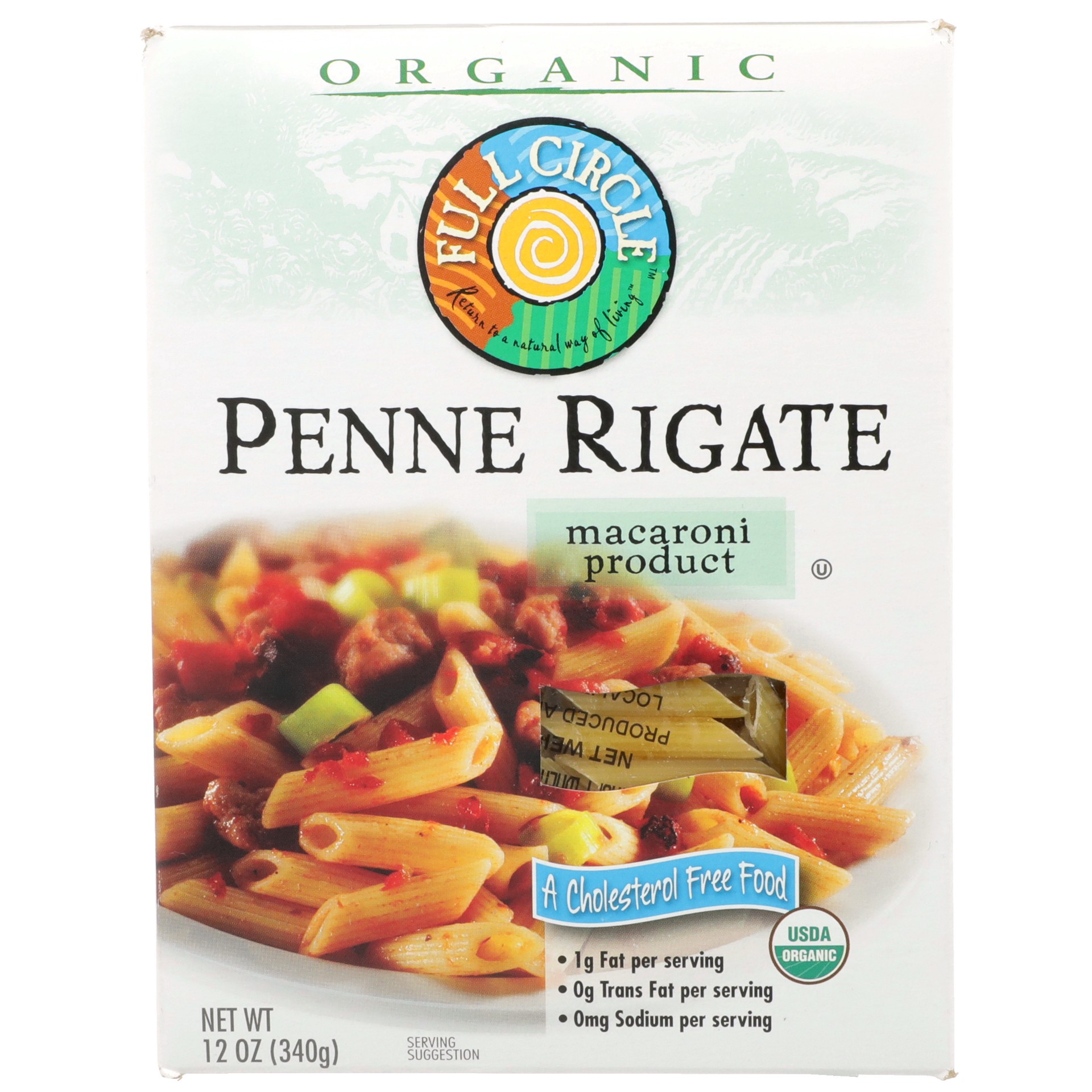 slide 1 of 1, Full Circle Market Macaroni Product, Penne Rigate, 12 oz