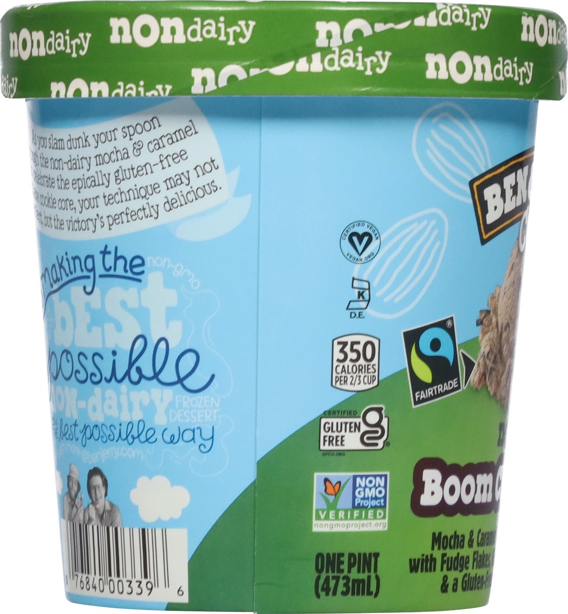 slide 7 of 13, Ben & Jerry's Non Dairy Boom Chocolatta Frozen Dessert 1 pt, 11.4 oz