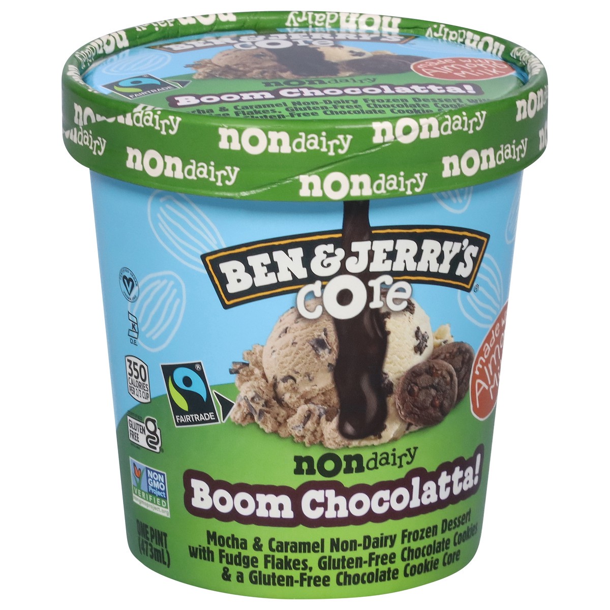 slide 10 of 13, Ben & Jerry's Non Dairy Boom Chocolatta Frozen Dessert 1 pt, 11.4 oz