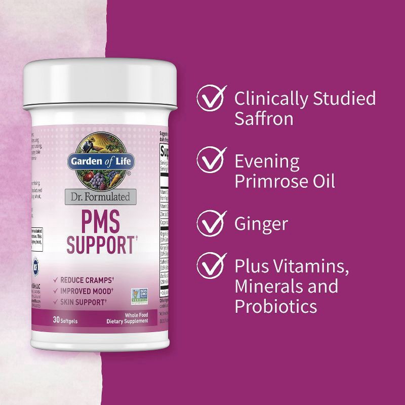 slide 8 of 8, Garden of Life Dr. Formulated Women's Monthly Balance PMS Support Softgel - 30ct, 30 ct