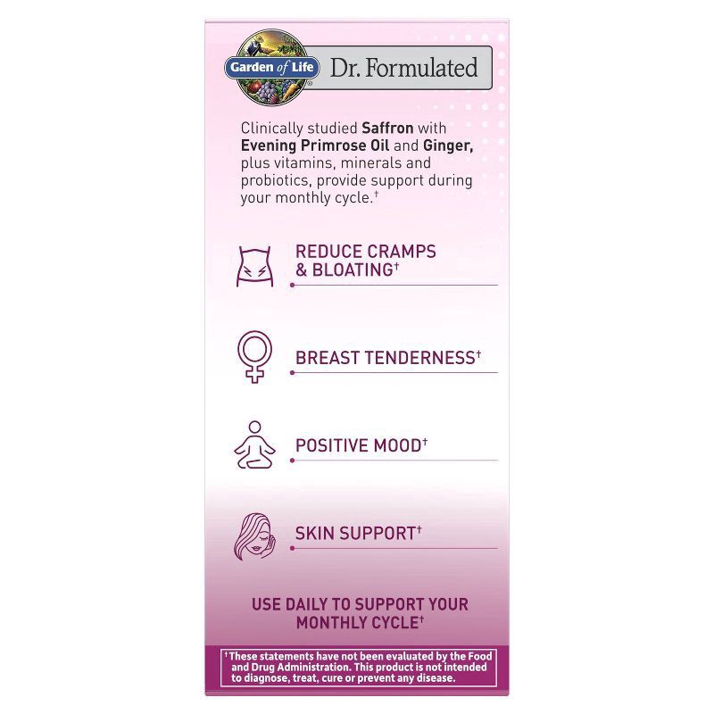 slide 2 of 8, Garden of Life Dr. Formulated Women's Monthly Balance PMS Support Softgel - 30ct, 30 ct