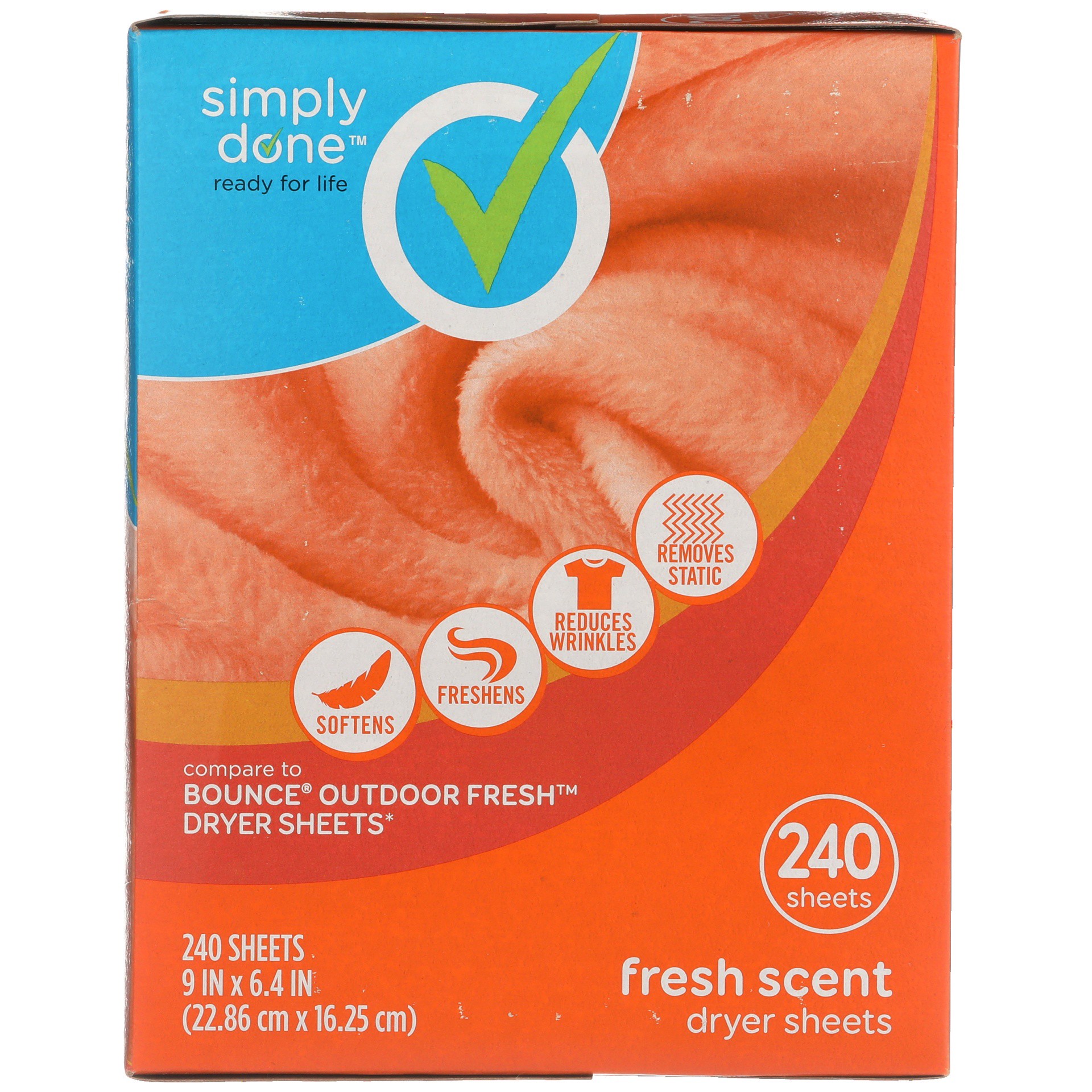 slide 1 of 6, Simply Done Fresh Scent Dryer Sheets, 240 ct