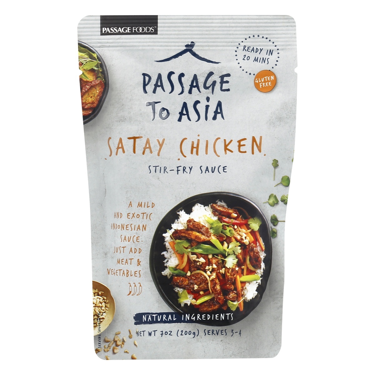 slide 1 of 1, Passage Foods Satay Chicken Stir Fry Sauce, 7 oz