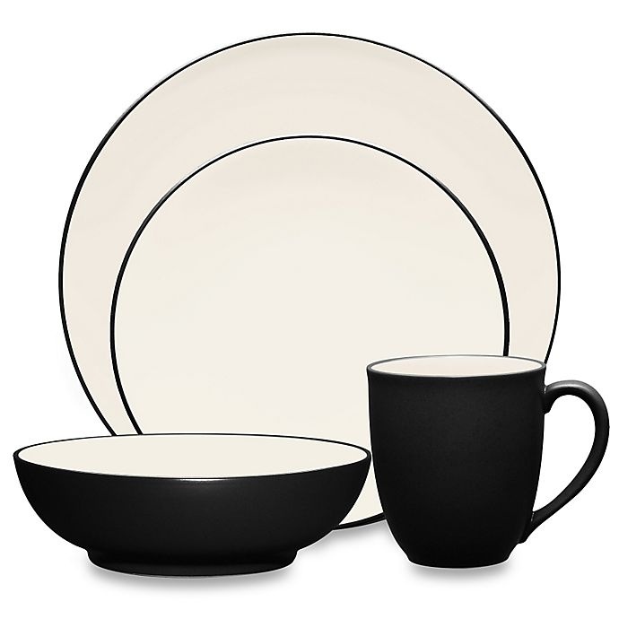 slide 1 of 1, Noritake Colorwave Coupe Place Setting - Graphite, 4 ct