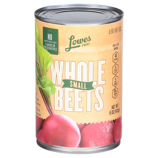 slide 1 of 1, Lowes Foods Small Whole Beets, 15 oz
